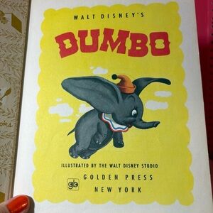 Vintage * A Little Golden Book Disney's Dumbo Yellow Cover Retro Children's Kids